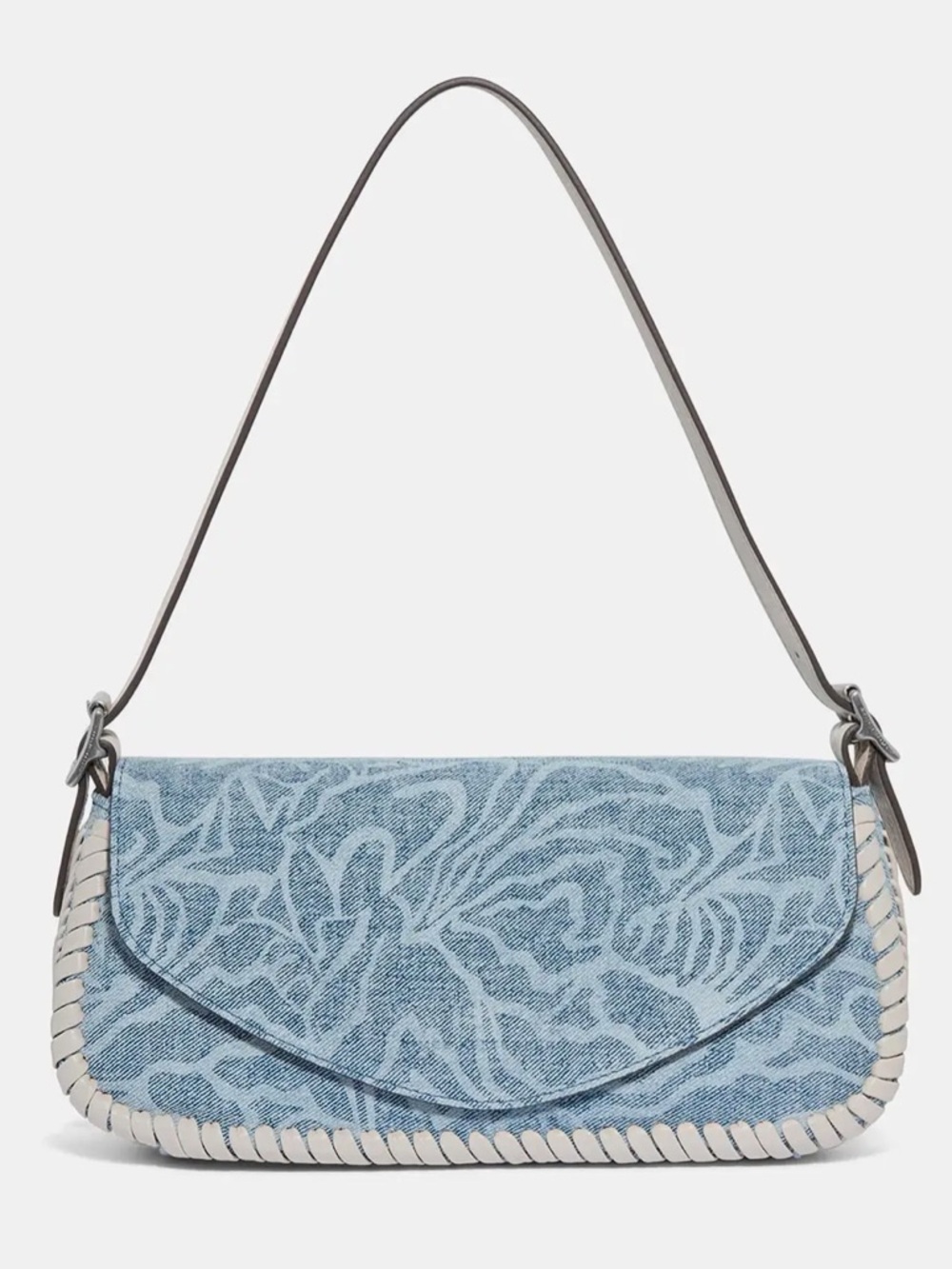 Aimee Kestenberg All For Love Denim Garden Baguette Shoulder Bag